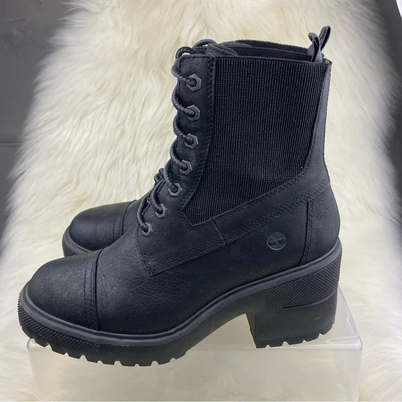 TIMBERLAND SILVER BLOSSOM LACE UP COMBAT BOOTS SIZE 10W - Picture 8 of 14